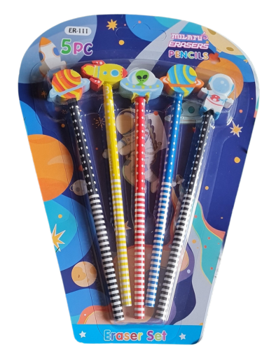 Adorable Eraser-Top Pencils Set