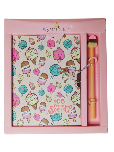 Ice Cream Lock Diary Set