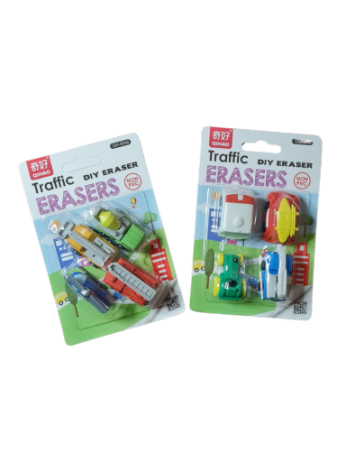 Car Eraser Set